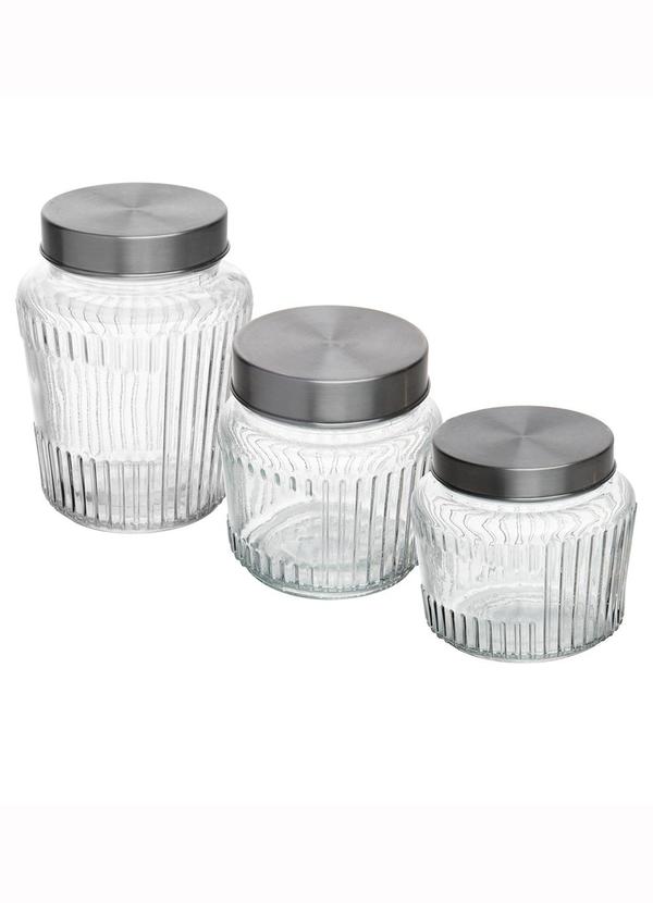 Kit 3 Potes com Tampa de Metal (Lumen)