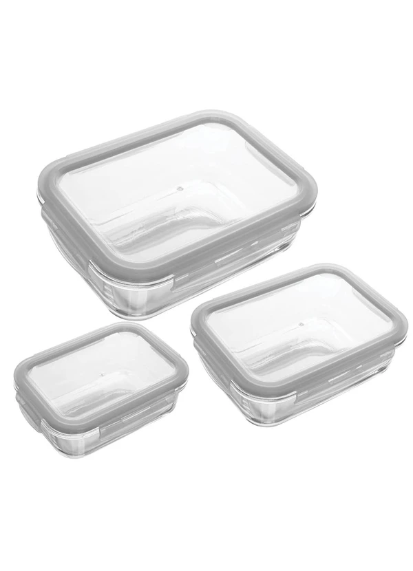 Lar e Lazer - Kit 3 Potes Herméticos com Tampa Incolor 4