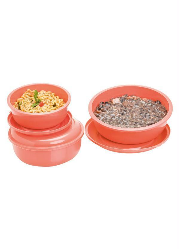 Lar e Lazer - Kit 3 Potes Redondos Coral 2