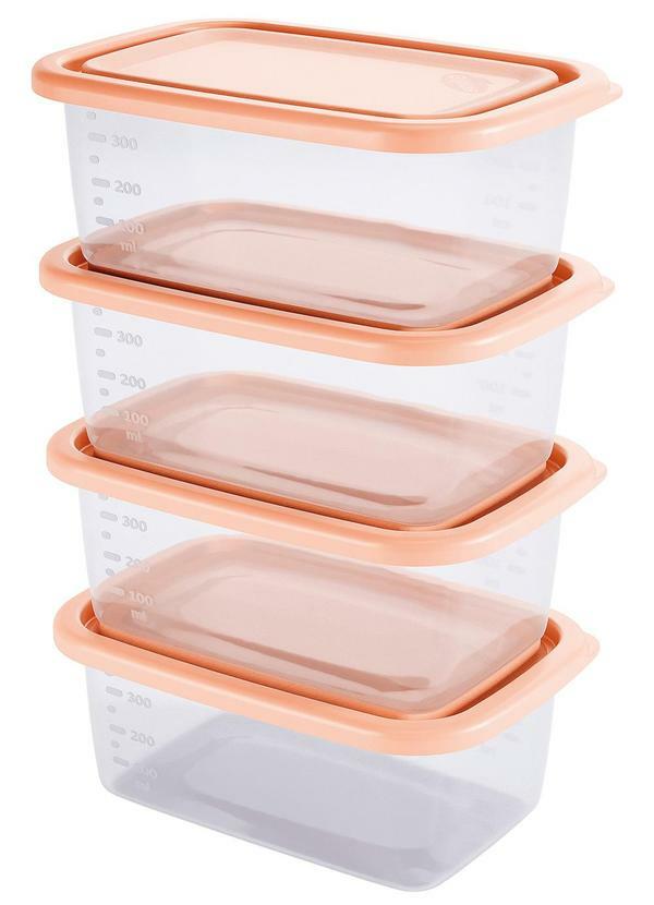 Kit 4 Organizadores Retangulares (Incolor) 460ml