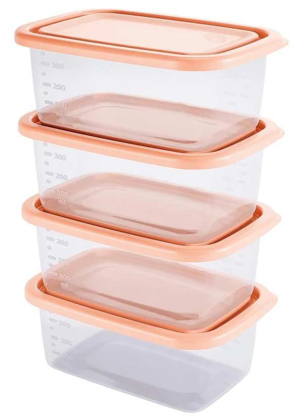 Giplas - Kit 4 Organizadores Retangulares Incolor 460ml