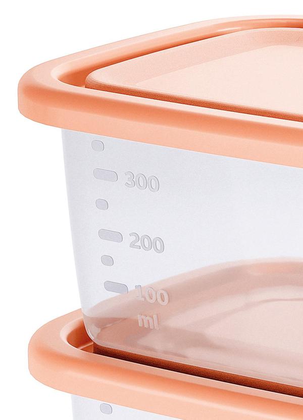 Giplas - Kit 4 Organizadores Retangulares Incolor 460ml 2