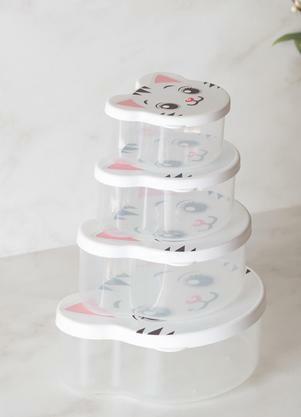 Kit 4 Potes para Armazenamento (Gato)