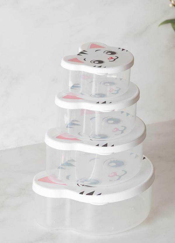 Kit 4 Potes para Armazenamento (Gato)