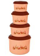 Kit 4 Potes Redondos Floral Outono