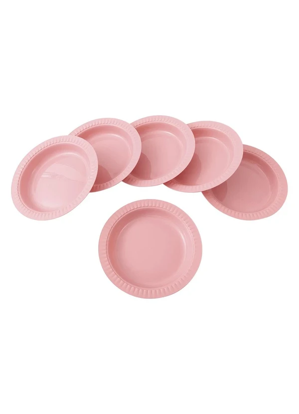 Giplas - Kit 6 Pratos de Plastico Rosa