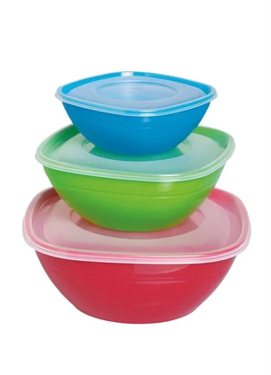 Giplas - Kit Bowls Colors em Plástico 3 Peças - GIPLAS