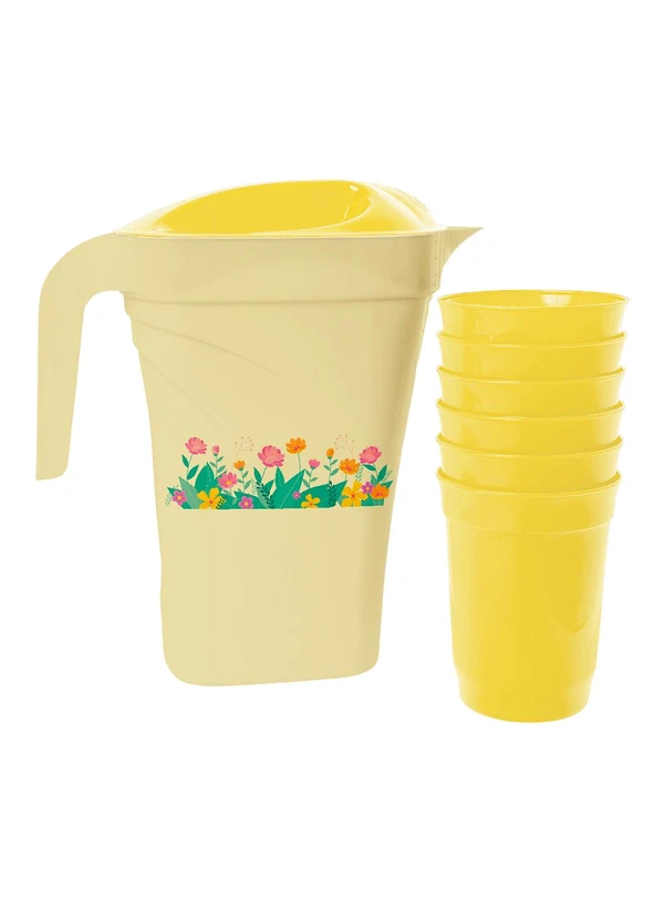 Giplas - Kit Jarra Retangular e Copos