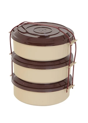 Lar e Lazer - Kit Marmitas Marrom 3 Peças - LAR E LAZER