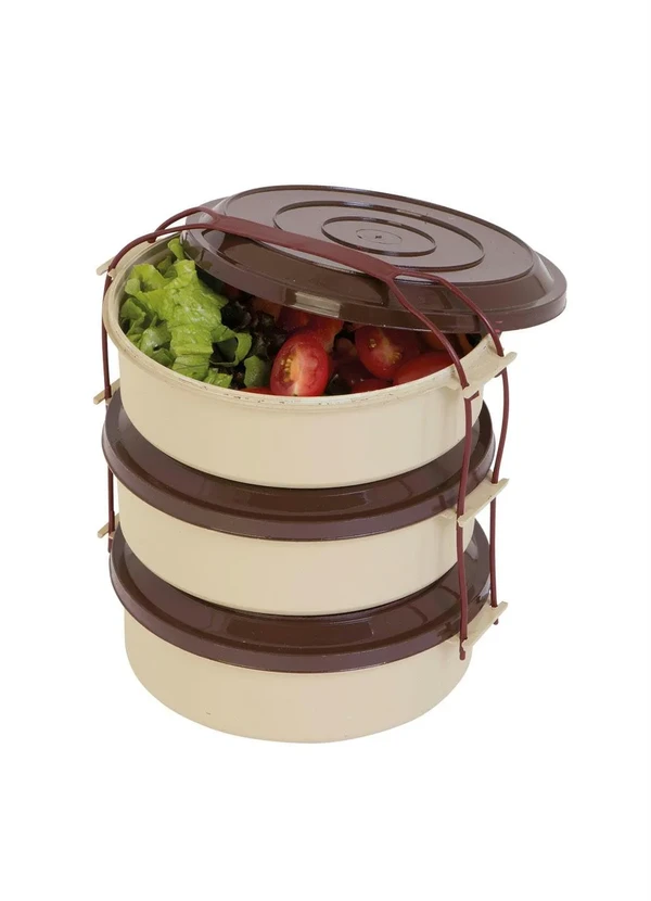 Lar e Lazer - Kit Marmitas Marrom 3 Peças 2
