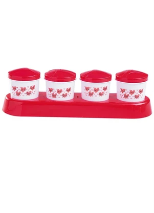 Lar e Lazer - Kit Potes Condimentos Love 5 Peças - LAR E LAZER