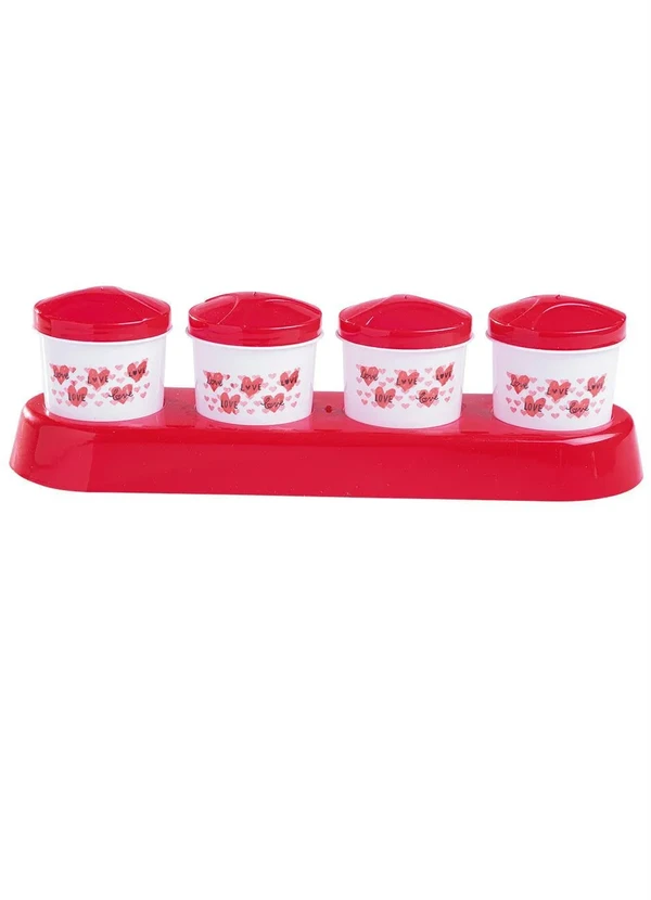 Lar e Lazer - Kit Potes Condimentos Love 5 Peças 1