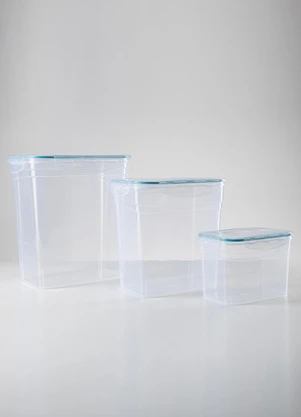 Lar e Lazer - Kit Potes Hermeticos 0.9l, 2.8l e 4,5l - LAR E LAZER