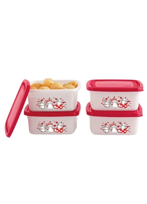 Giplas - Kit Potes Quadrados Gatinhos 4 Peças - GIPLAS