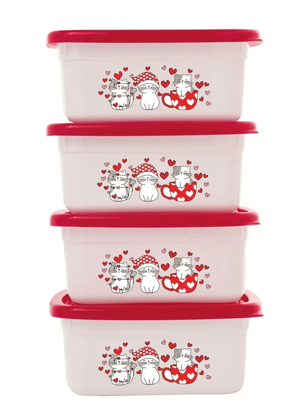 Giplas - Kit Potes Quadrados Gatinhos 4 Peças