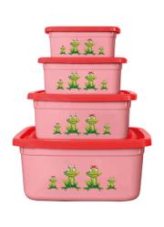 Kit Potes Quadrados Sapinhos 4 Pe�as