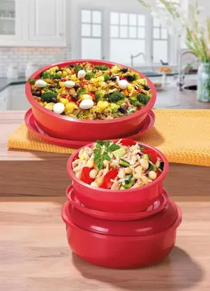 Lar e Lazer - Kit Potes Red Plástico 3 Peças - LAR E LAZER