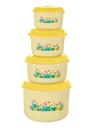 Giplas - Kit Potes Redondos Altos 4 Peças - GIPLAS