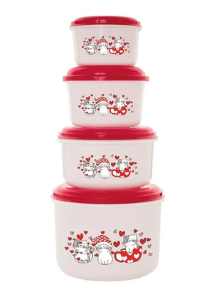 Giplas - Kit Potes Redondos Altos Gatinhos 4 Peças - GIPLAS