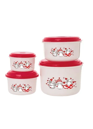 Giplas - Kit Potes Redondos Altos Gatinhos 4 Peças - GIPLAS