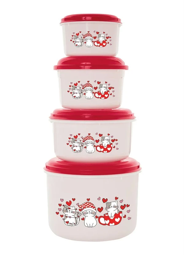 Giplas - Kit Potes Redondos Altos Gatinhos 4 Peças