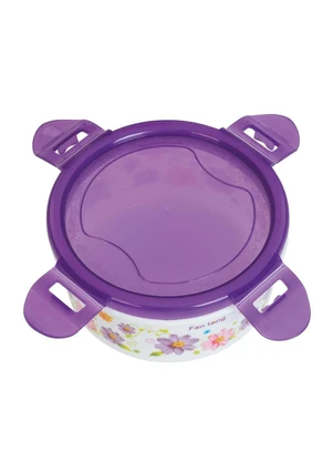Mundo Lar - Kit Potes Redondos Floral Roxo 3 Peças - MUNDO LAR