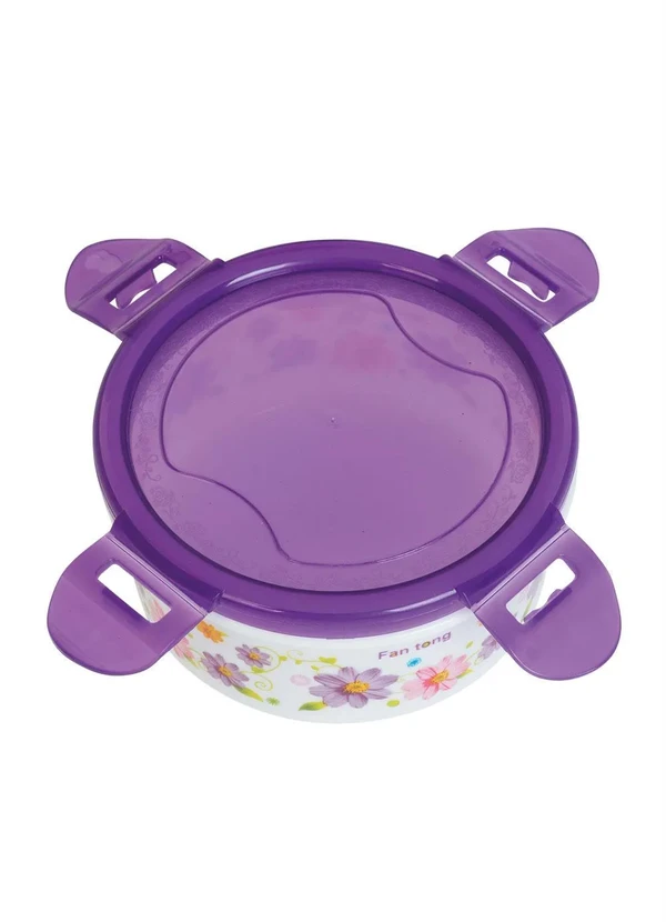 Mundo Lar - Kit Potes Redondos Floral Roxo 3 Peças 2