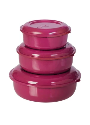 Lar e Lazer - Kit Potes Redondos Rosê 3 Peças - LAR E LAZER