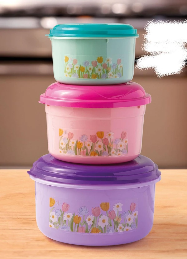 Giplas - Kit Potes Redondos Tulipa 3 Peças