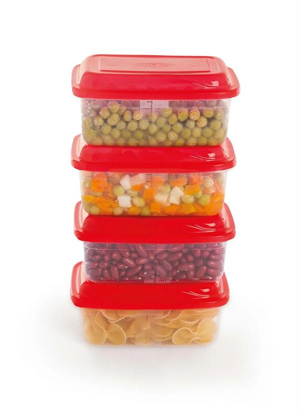 Giplas - Kit Potes Retangulares 4 Peças