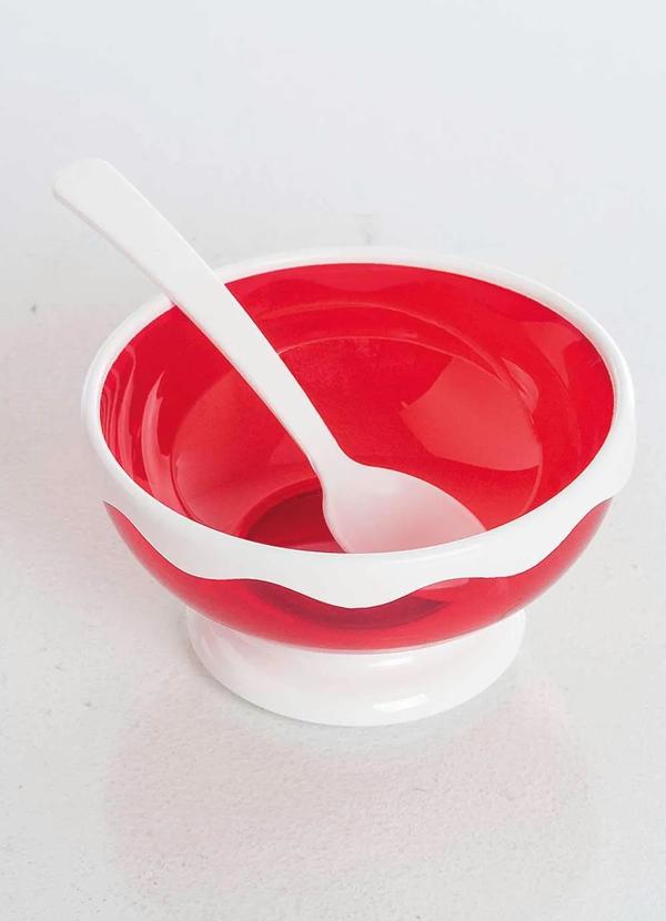 Lar e Lazer - Kit Sobremesa 13 Peças em Plástico Vermelho 4