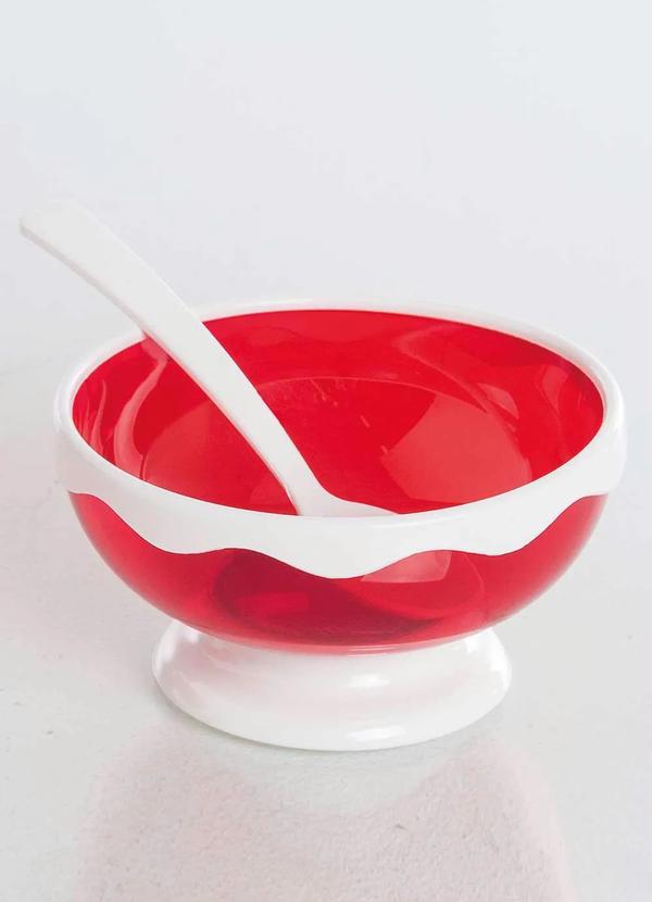 Lar e Lazer - Kit Sobremesa 13 Peças em Plástico Vermelho 5