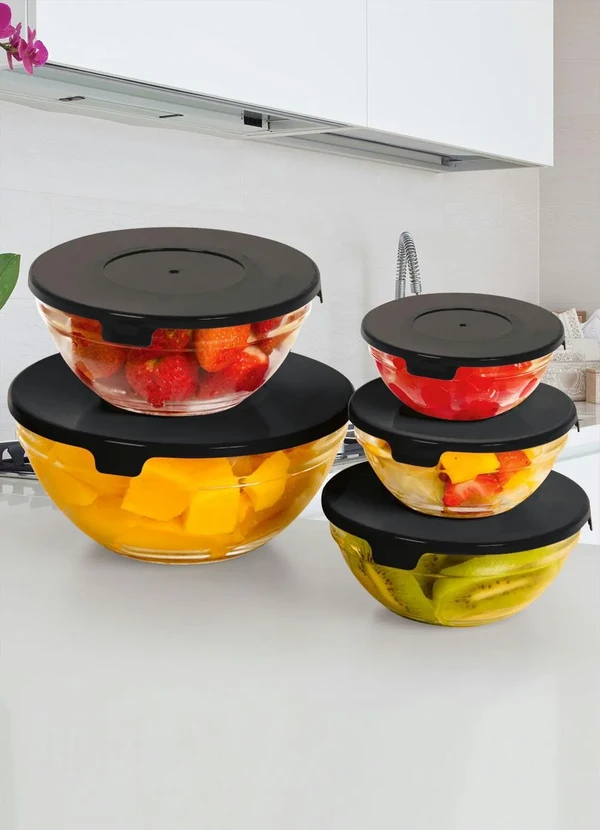 Mundo Lar - Kit Tigelas Black Mariana 5 Peça 2