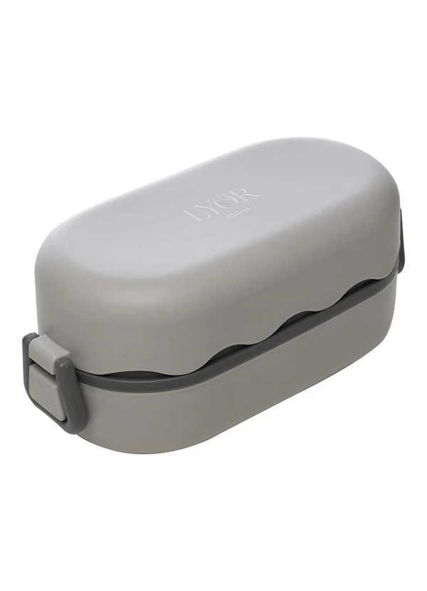 Lar e Lazer - Marmita Hermética com Talheres Cinza 1 Peça 5