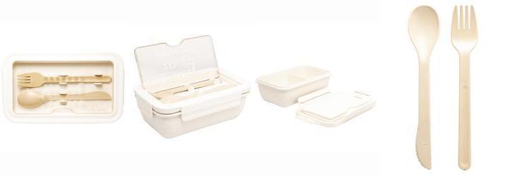 Marmita Herm�tica com Talheres Off White 1 Pe�a