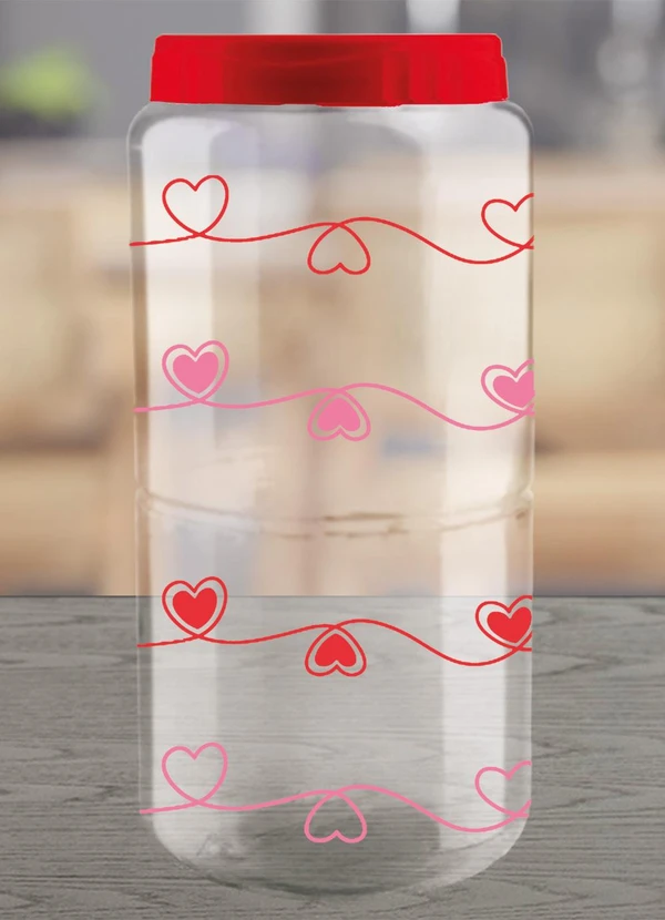 Lar e Lazer - Organizador Paris Coracoes Vermelho e Rosa 2100 Ml 1