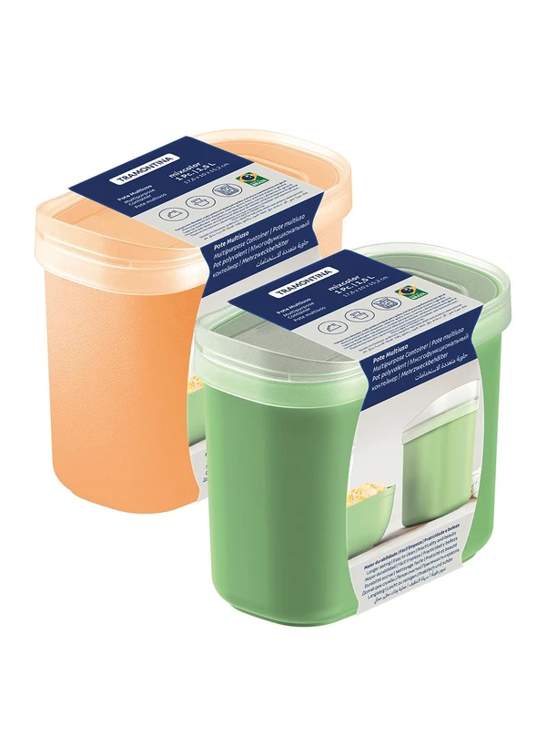 Tramontina - Pote Mixcolor Tramontina Laranja 1,5l 2