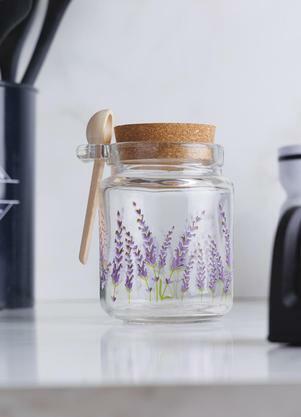 Pote Redondo com Tampa e Colher Provence (Incolor)