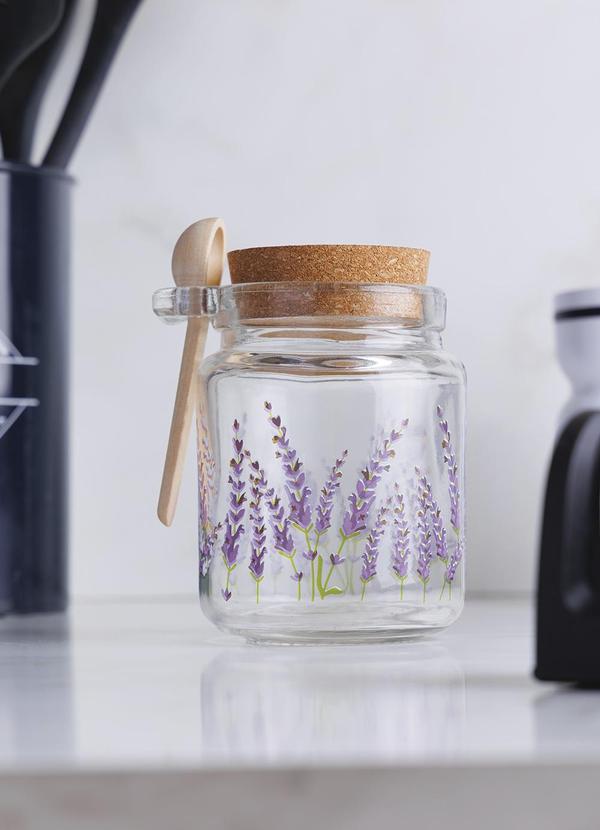 Lar e Lazer - Pote Redondo com Tampa e Colher Provence Incolor 1