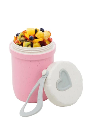 Lar e Lazer - Pote Térmico com Alça Rosa 300 Ml - LAR E LAZER