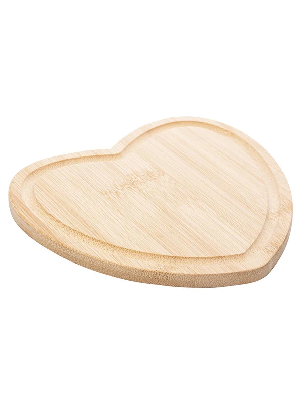 Lar e Lazer - Tábua de Bambu Heart 17cm X 16,5cm X 1cm - Lyor