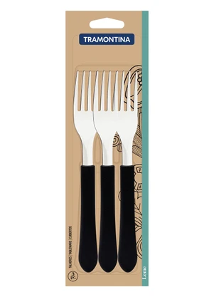 Tramontina - Conjunto de Garfos de Mesa Preto 3 Peças - TRAMONTINA