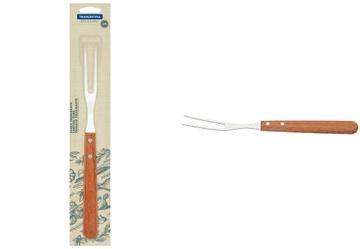 Garfo Trinchante Cabo de Madeira Natural 29cm