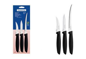 Jogo de Facas em A�o Inox 3 Pe�as