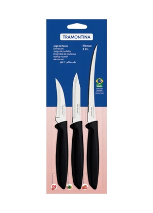 Tramontina - Jogo de Facas em Aço Inox 3 Peças - TRAMONTINA