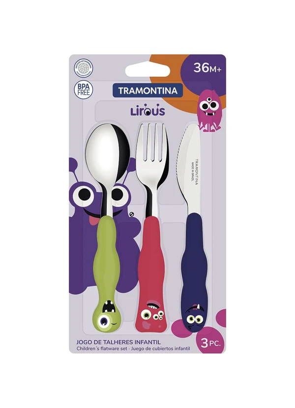 Tramontina - Jogo de Talheres Colorido 3 Peças 3