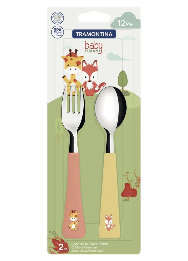Tramontina - Jogo de Talheres Infantil Colorido 02 Peças 3