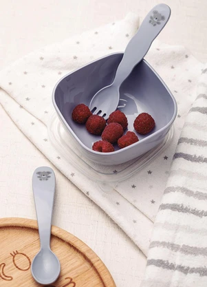 Tramontina - Jogo Infantil Le Petiti Cinza 3 Peças - TRAMONTINA