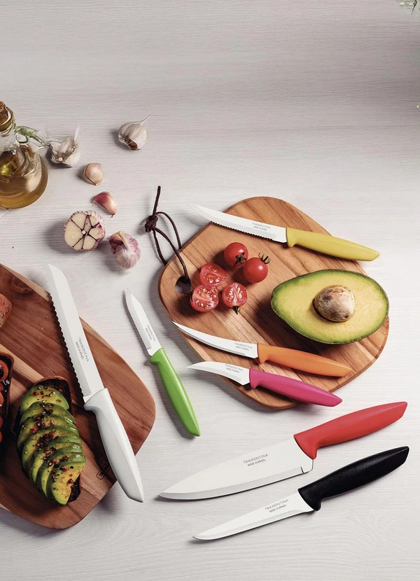Tramontina - Kit de Facas Plenus Inox 7 Peças Colorido