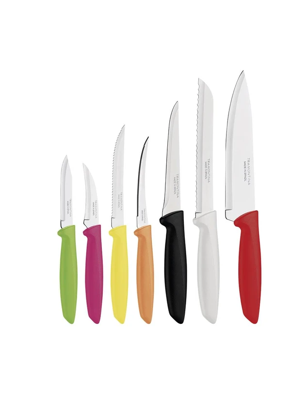 Tramontina - Kit de Facas Plenus Inox 7 Peças Colorido 2